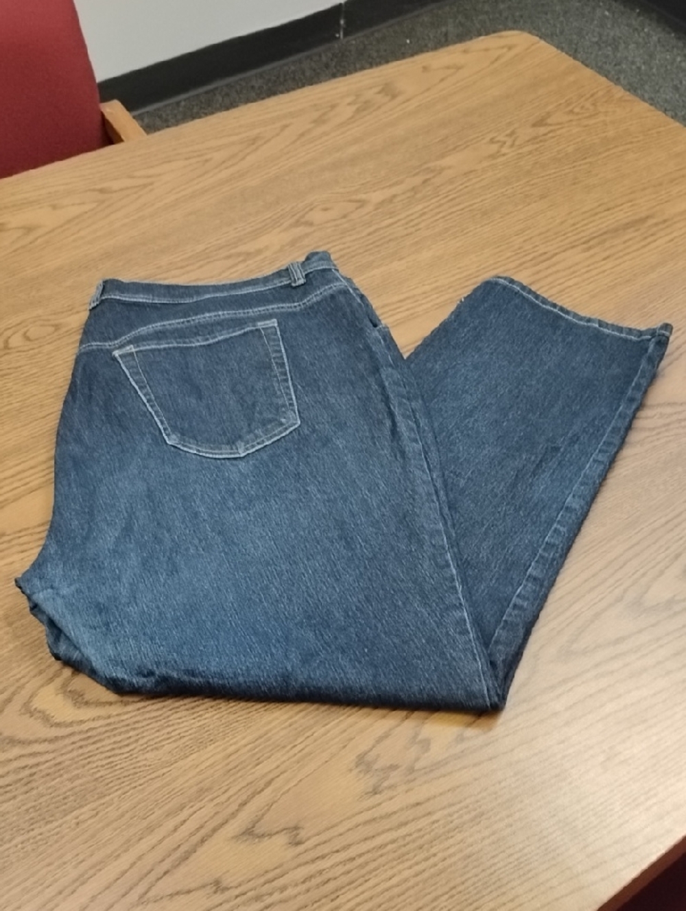 Gloria Vanderbilt Classic Straight-Leg Indigo Blue Denim Jeans, Sz 20W